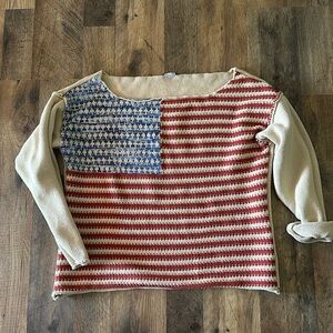 Venus Pullover Costal American Flag knit sweater Medium